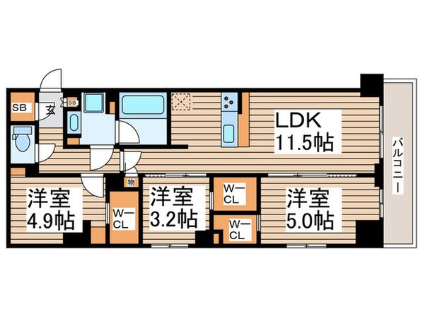 仮)コンフォリア・リヴ西葛西の物件間取画像